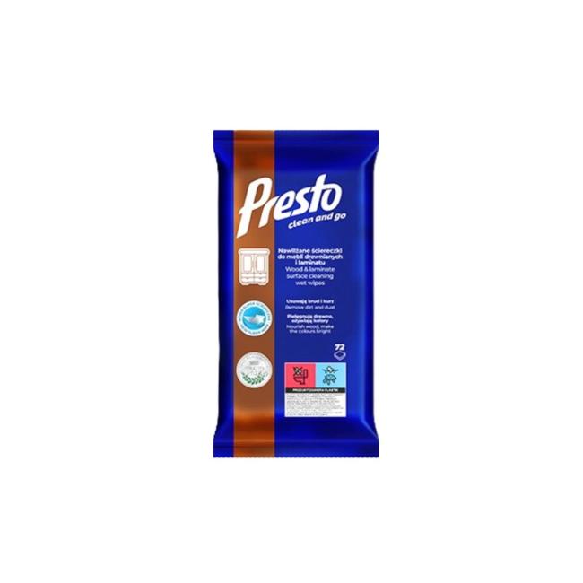 Vlhčené utierky PRESTO na drevo 72 ks - Image 2