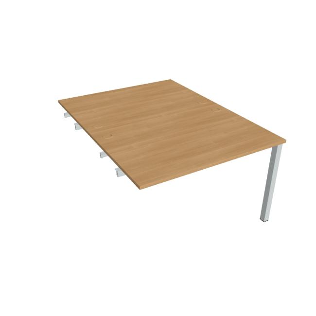 Pracovný stôl Uni k pozdĺ. reťazenie, 120x75,5x160 cm, dub/biela - Image 2