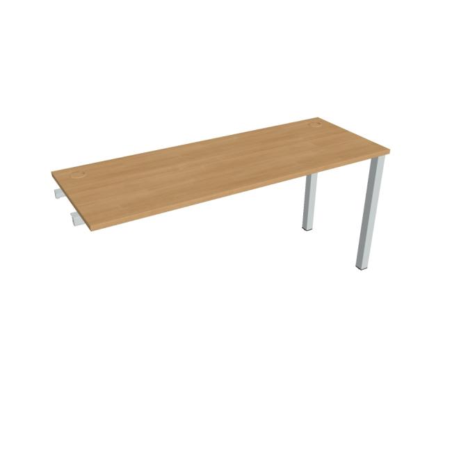 Pracovný stôl Uni k pozdĺ. reťazenie, 160x75,5x60 cm, dub/biela - Image 2