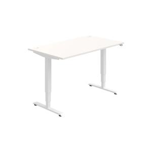 Pracovný stôl RUN, ZO, 3S, 140x64,5-130,5x80 cm, biela/biela