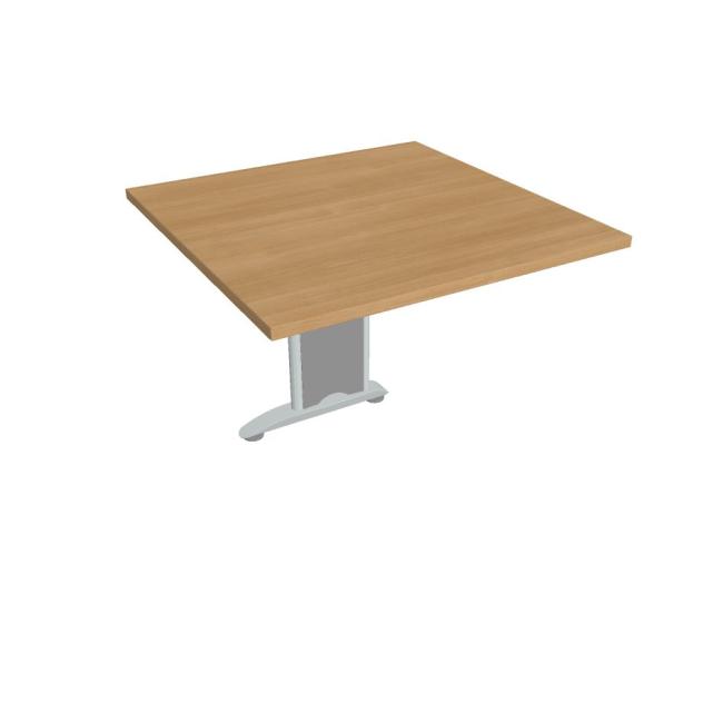 Doplnkový stôl Flex, 80x75,5x80 cm, dub/kov - Image 2