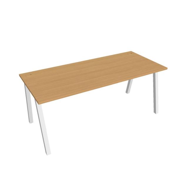 Pracovný stôl UNI A, 180x75,5x80 cm, buk/biela - Image 2