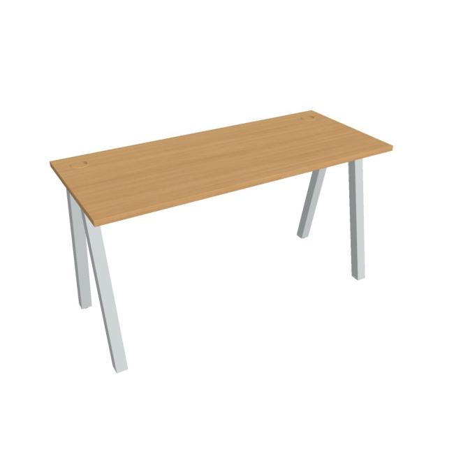 Pracovný stôl UNI A, 140x75,5x60 cm, buk/sivá - Image 2