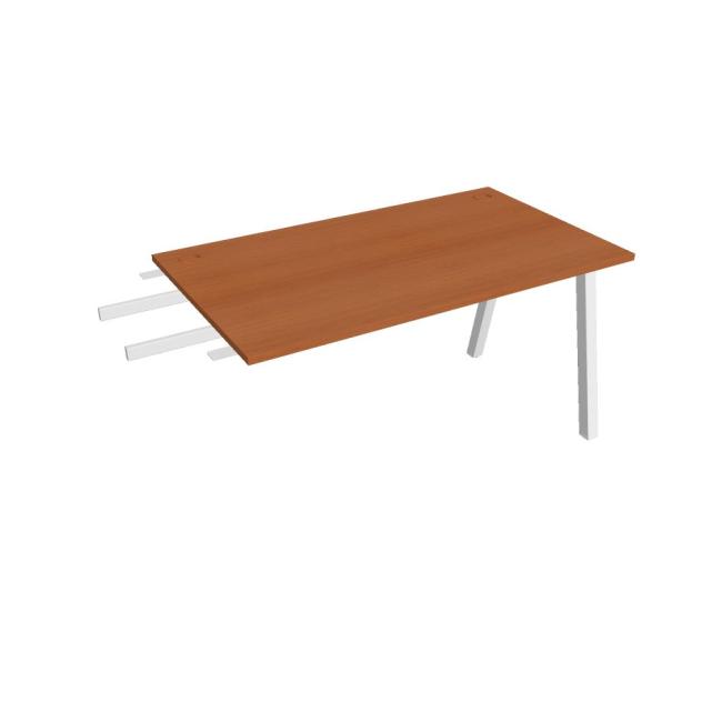 Pracovný stôl UNI A, kolmo reťaziaci, 140x75,5x80 cm, čerešňa/biela - Image 2