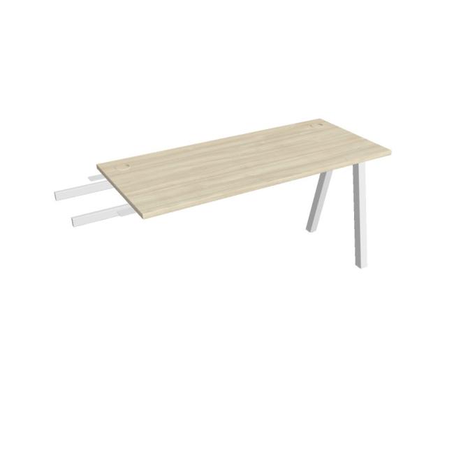 Pracovný stôl UNI A, kolmo reťaziaci, 140x75,5x60 cm, agát/biela - Image 2