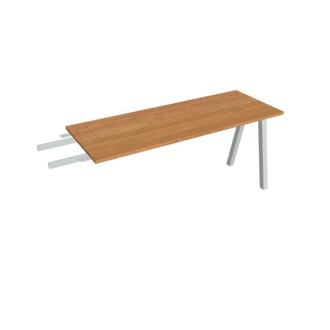 Pracovný stôl UNI A, kolmo reťaziaci, 160x75,5x60 cm, jelša/sivá - Image 2