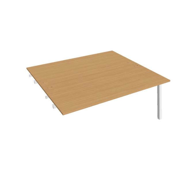 Pracovný stôl UNI A, k pozdĺ. reťazeniu, 180x75,5x160 cm, buk/biela - Image 2