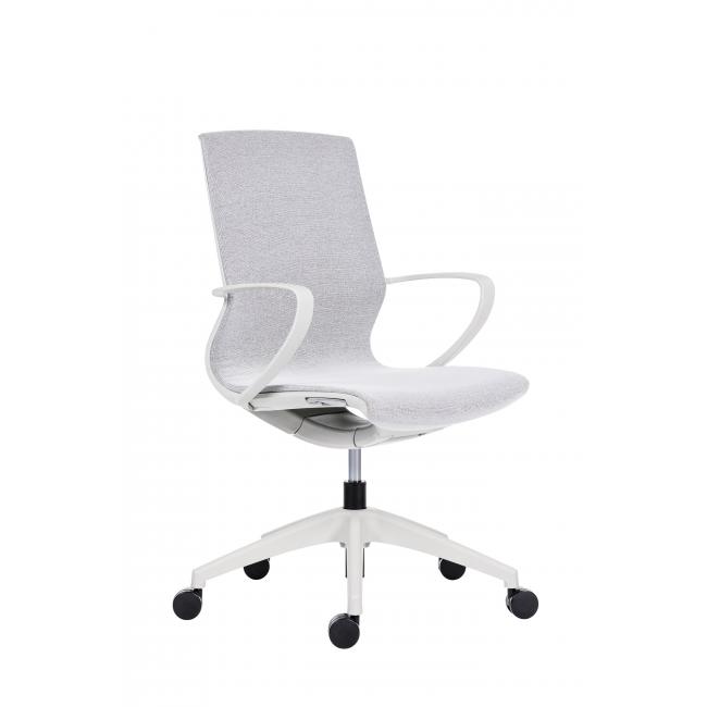 Kancelárska stolička Dinamika, biela/svetlosivá - Image 2