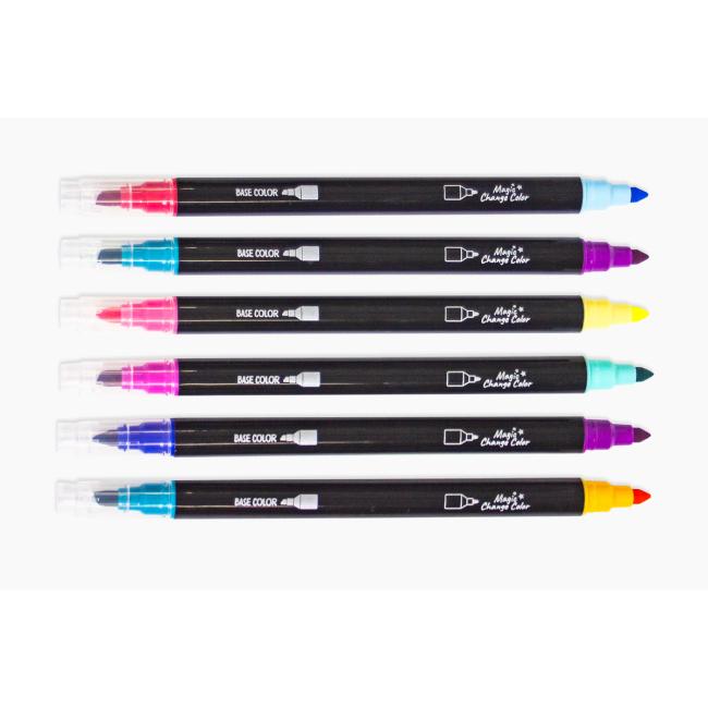 Školské fixky DONAU s funkciou zmeny farby, mix farieb, 6 ks - Image 2