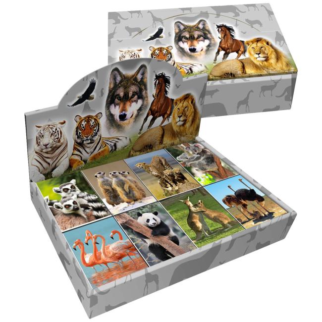 Miniblok DONAU Divé zvieratá, 3D, 40 listov, 6,4x8,25cm, mix motívov, display 80 ks - Image 2