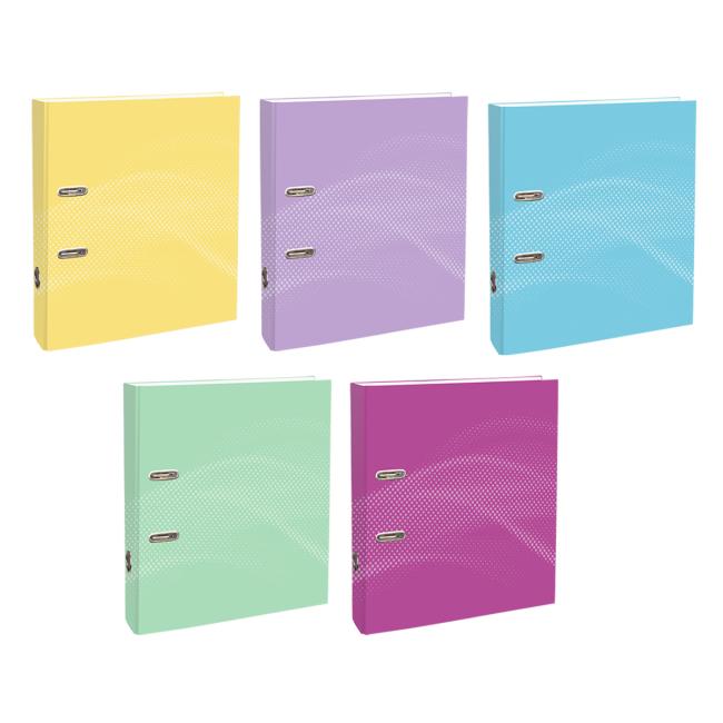 Zakladač pákový DONAU, 70 mm, 5 pastelových farieb, 10ks - Image 2