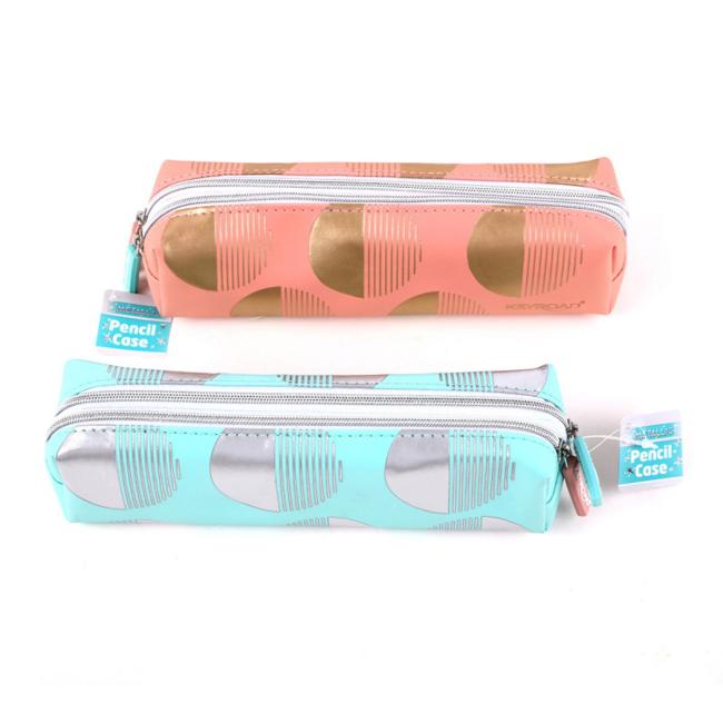 Puzdro na perá KEYROAD 2-zipsové prázdne, mix farieb - Image 2