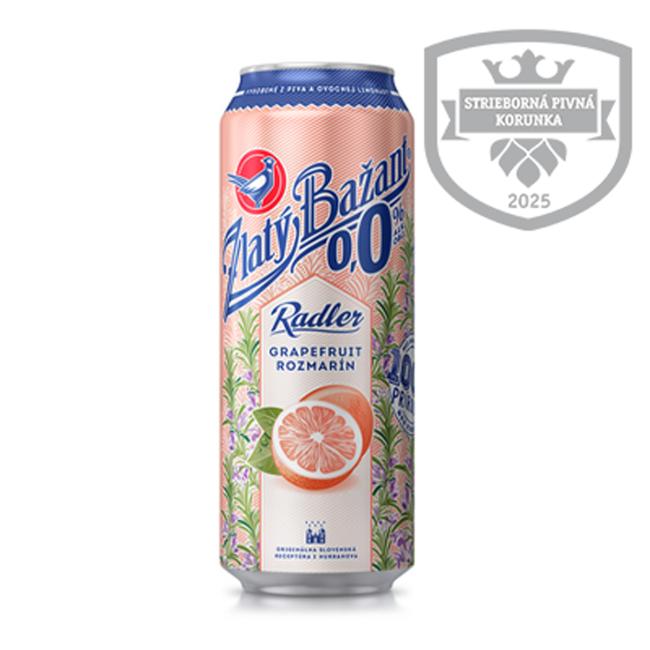Zlatý Bažant 0% nealko radler 6 x 0,5 ℓ Grep Rozmarín plechovka - Image 2