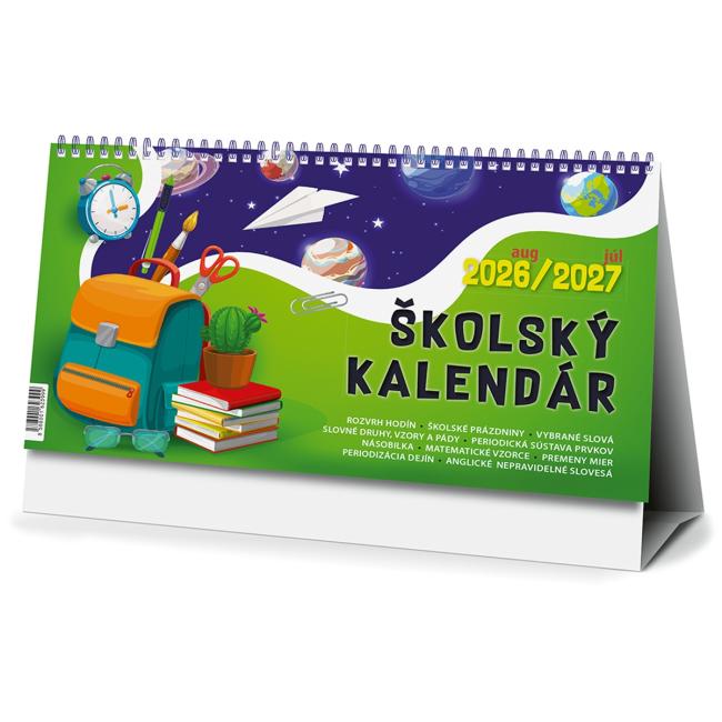 Stolový kalendár riadkový 30 x 17 cm - Školský 2026 / 2027 - Image 2