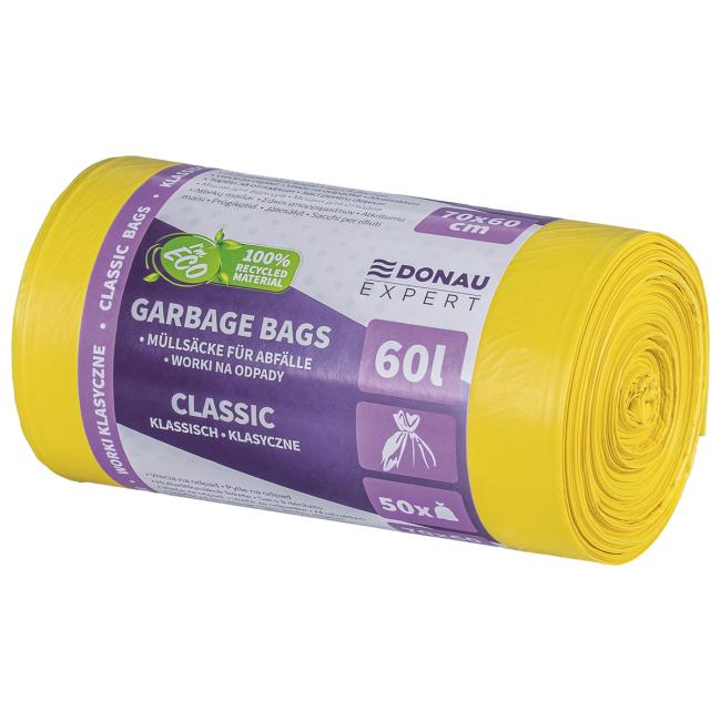 Vrecia DONAU EXPERT, CLASSIC LDPE, 60 ℓ, 50 ks, žlté - Image 2