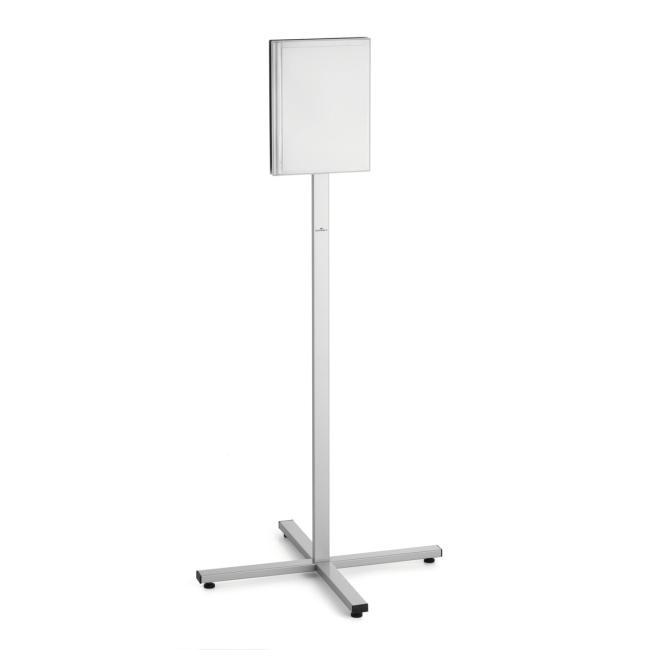 Stojan Info Stand A4, exteriérový, strieborný – Obrázok 2