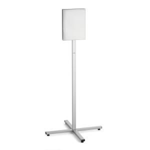Stojan Info Stand A4, exteriérový, strieborný