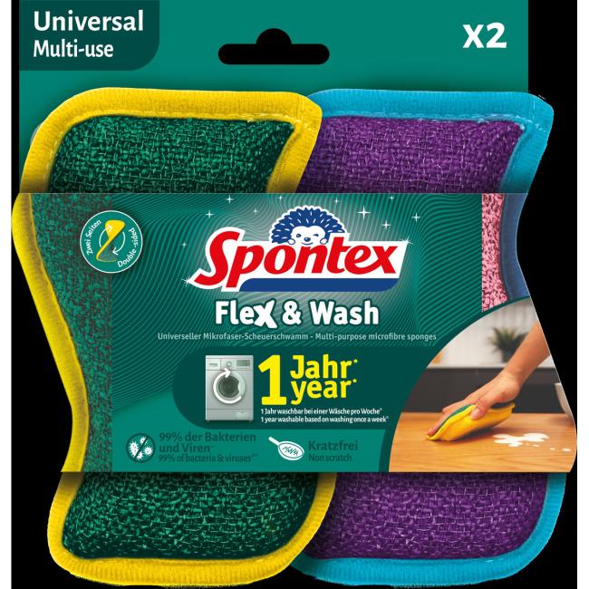 Hubka Spontex Flex&Wash 2 ks - Image 2