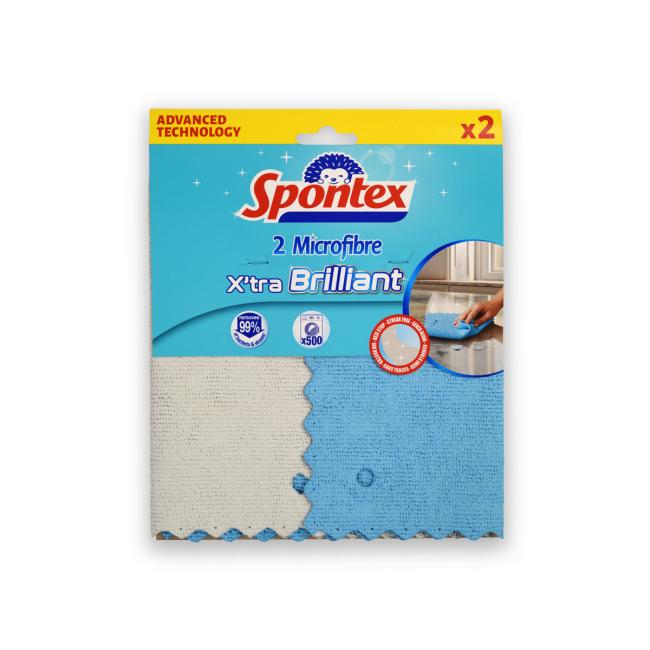 Utierka z mikrovlákna Spontex X’tra Brilliant 2 ks - Image 2