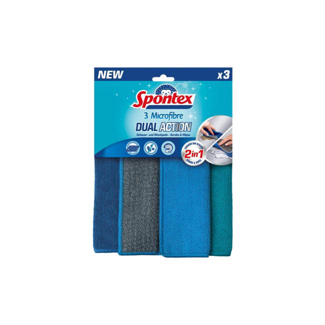 Utierka z mikrovlákna Spontex Dual Action 3 ks - Image 2