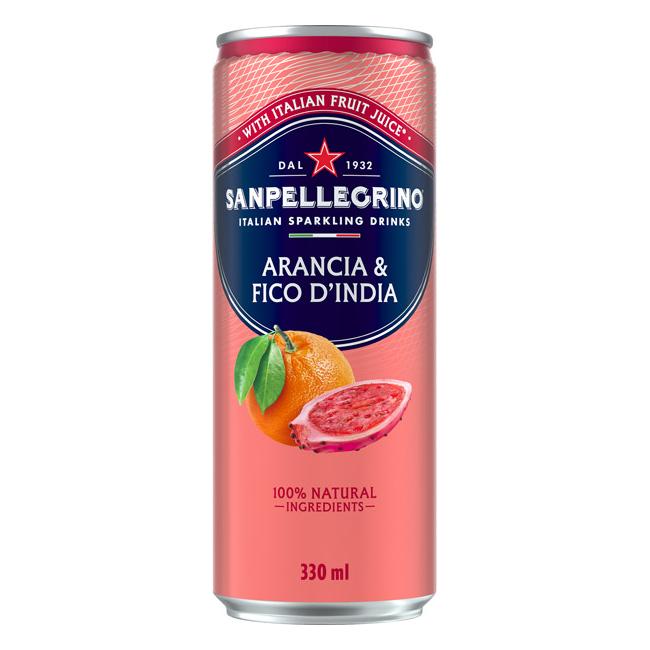 Minerálna voda SAN PELLEGRINO opuncia-pomaranč, 6 x 330 ml v plechovke - Image 2