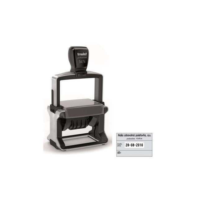 Pečiatka Trodat Professional dater 5474 60x40mm - odtlačok modrý - Image 2