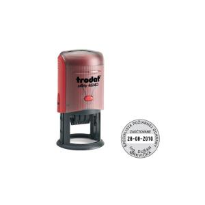 Pečiatka Trodat Printy dater 46140 Ø 40mm - odtlačok čierny